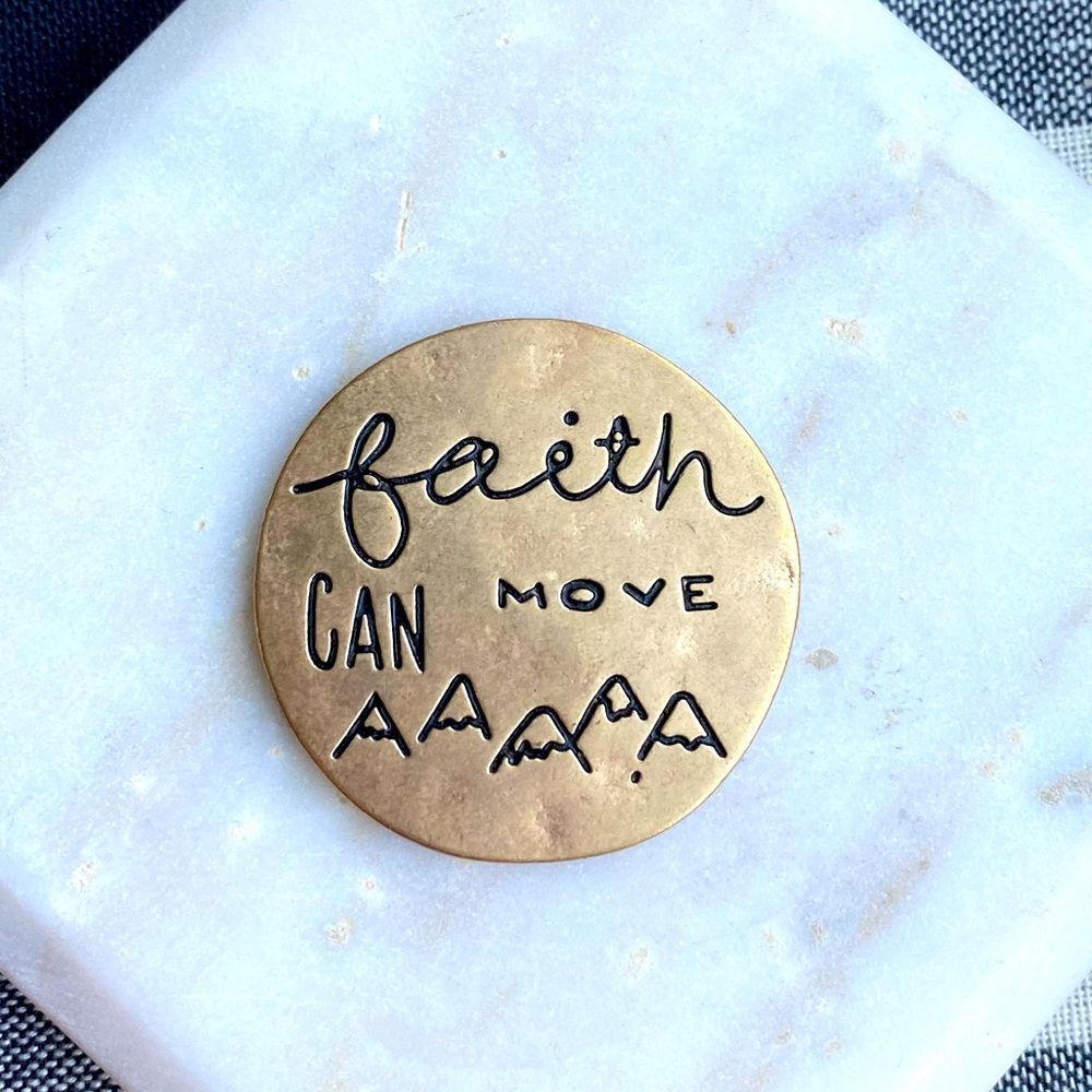 Bronze Gold Black Cell Phone Charm Faith Motivational Quote Accessory Gift NWT